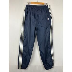 Adidas Vintage Windbreaker Pant Elastic Waist Blue 90s 33" Inseam Men's Size XL